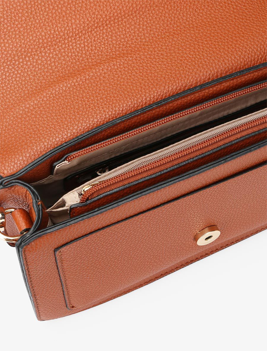 Sac bandoulière Dominique - Camel - 5