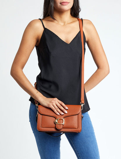 Sac bandoulière Dominique - Camel - 6