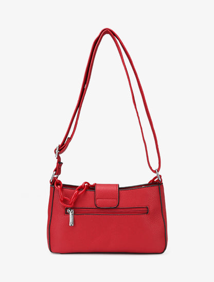 Sac besace Amandine - Rouge - 3