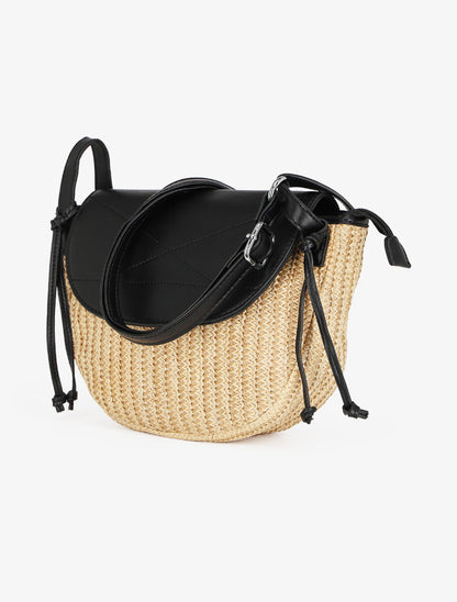 Sac besace Justina - Noir - 2