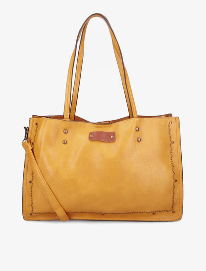 Sac à main Ludovine - Jaune moutarde - 6