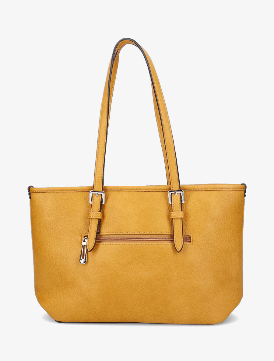 Sac cabas Justine - Jaune moutarde - 3