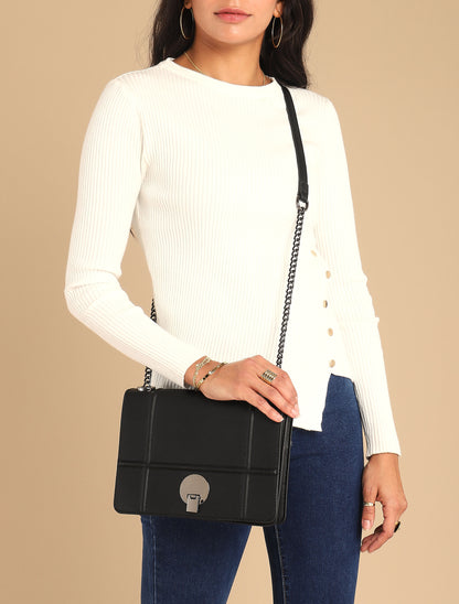 Sac besace Dorota - Noir - 7