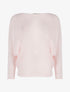 Pull chauve-souris mouliné - rose - 1