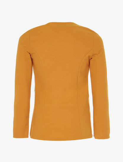 Veste ouverte asymétrique - moutarde - 2