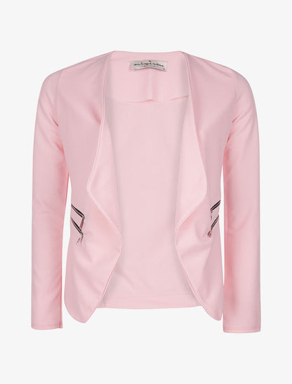 Veste poches à double zips - rose - 1