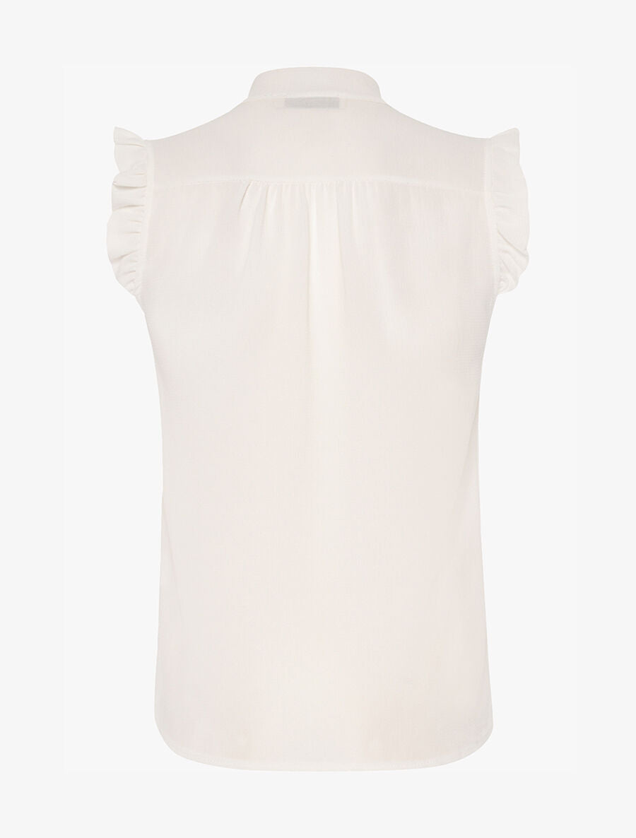 Blouse col à nouer - blanc - 2