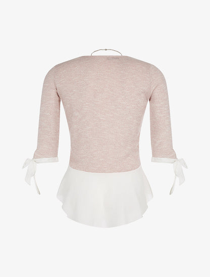 Pull dos voile - rose pâle - 2