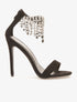 Peep-toes cascade de strass - noir - 1