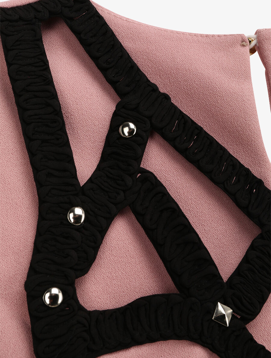 Top droit sans manches à col lanières - Rose poudré - 3