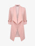 Trench droit mi-long uni - Rose poudré - 1