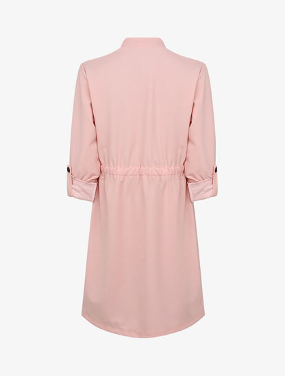 Trench droit mi-long uni - Rose poudré - 2
