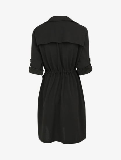 Trench fluide uni - Noir - 2