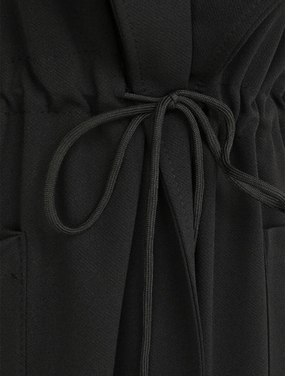 Trench fluide uni - Noir - 3