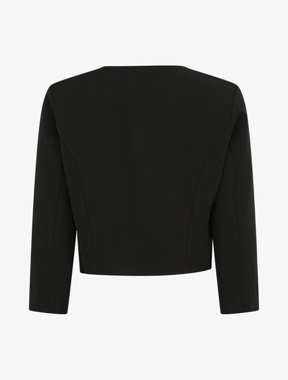 Veste droite uni manches 3/4 - Noir - 2
