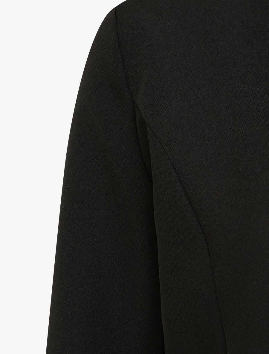 Veste droite uni manches 3/4 - Noir - 3