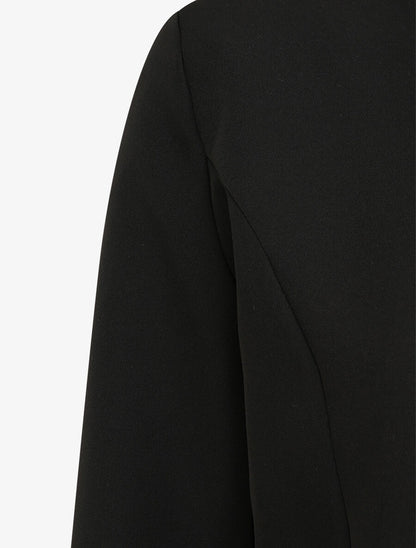 Veste droite uni manches 3/4 - Noir - 3