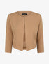 Veste droite uni manches 3/4 - Beige - 1
