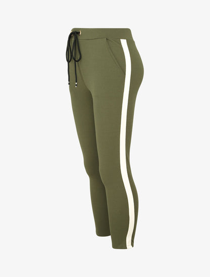 Pantalon jogger slim 7/8 taille haute - Kaki - 3