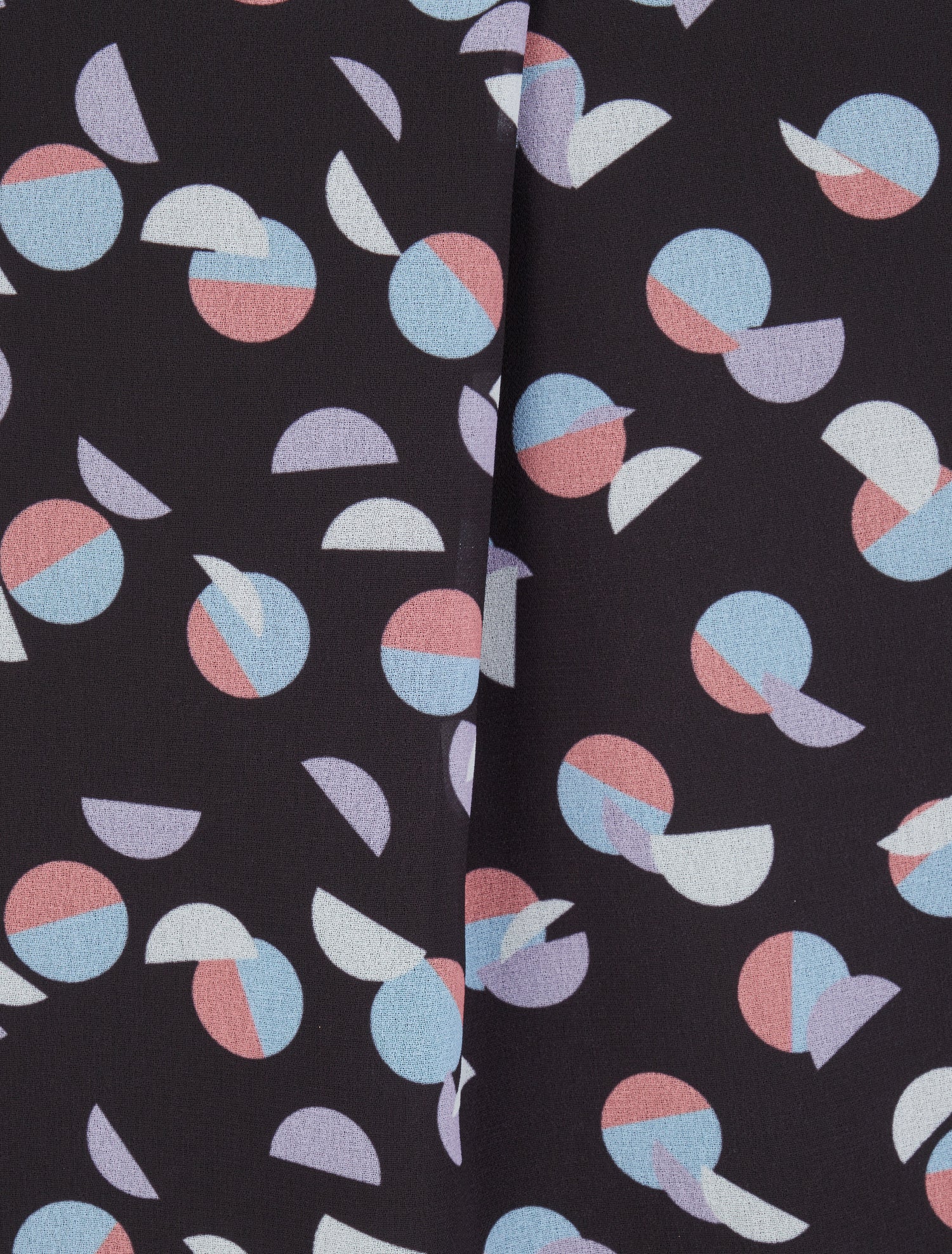 Top droit sans manches à imprimé pois stylisés - Noir - 4