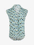 Top droit sans manches à imprimé pois stylisés - Vert d&