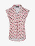 Top droit sans manches à imprimé pois stylisés - Rose poudré - 5