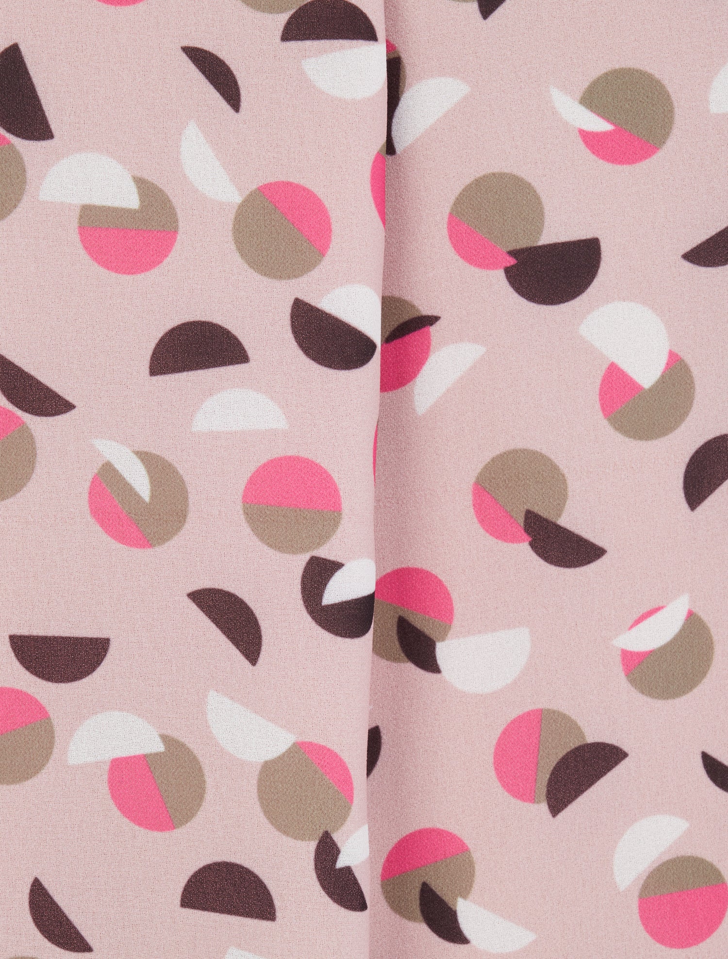 Top droit sans manches à imprimé pois stylisés - Rose poudré - 3