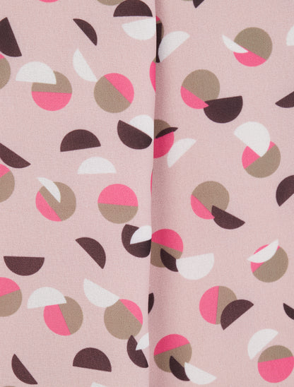 Top droit sans manches à imprimé pois stylisés - Rose poudré - 3