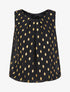 Top boule sans manches à imprimé pois irisés - Noir - 4