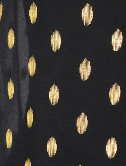 Top boule sans manches à imprimé pois irisés - Noir - 3
