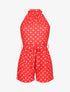 Combishort ajustée à pois - Rouge - 1