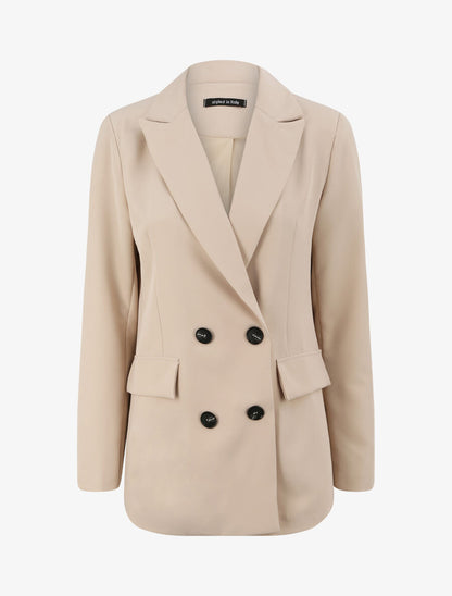 Blazer droit oversize - Beige - 1