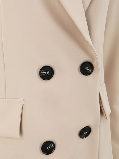 Blazer droit oversize - Beige - 3