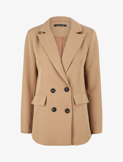 Blazer droit oversize - Camel - 5