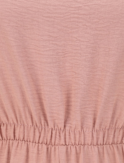 Combinaison fluide unie - Rose - 3