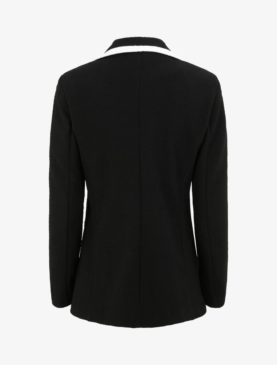 Blazer effet tweed - Noir - 2