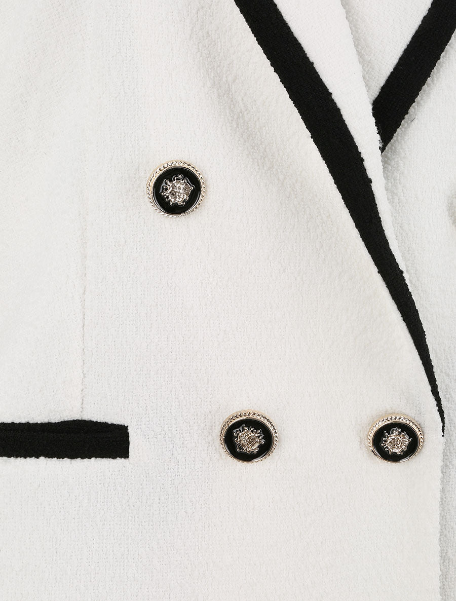 Blazer effet tweed - Blanc - 3