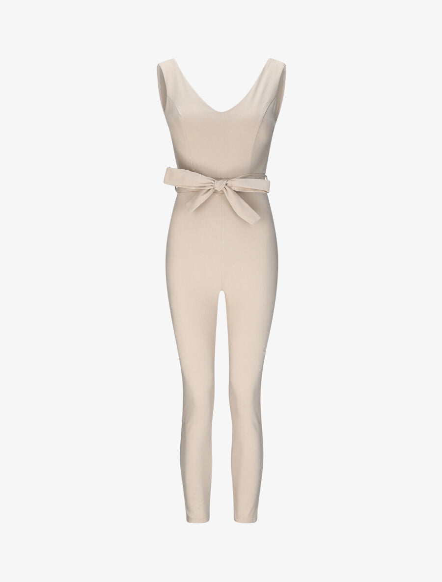 Combinaison stretch coupe slim - Beige - 1