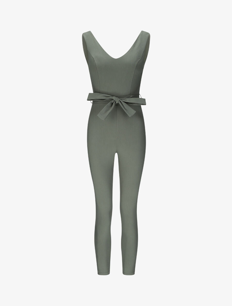 Combinaison stretch coupe slim - Kaki - 4