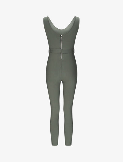 Combinaison stretch coupe slim - Kaki - 2