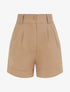 Short uni et bords à revers - Camel - 1
