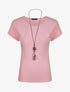T-shirt slim uni manches courtes - Rose - 4