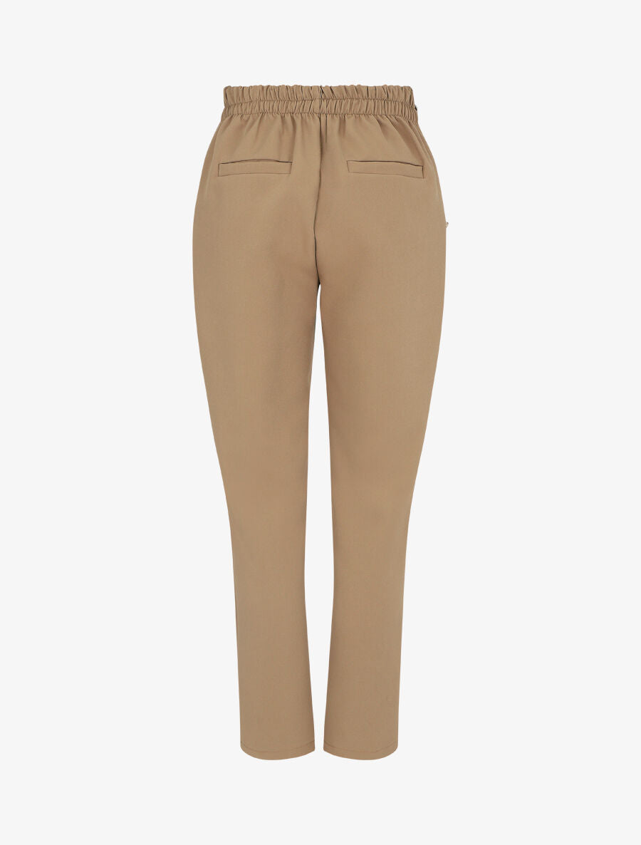 Pantalon slim à boutons stylisés - Camel - 2