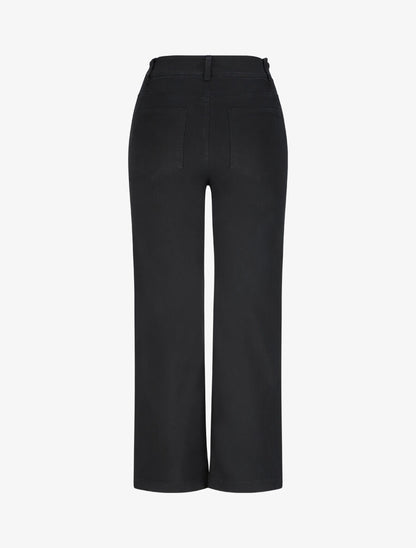 Pantalon 7/8 ample à taille haute - Noir - 2
