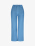 Pantalon 7/8 ample à taille haute - Bleu - 1
