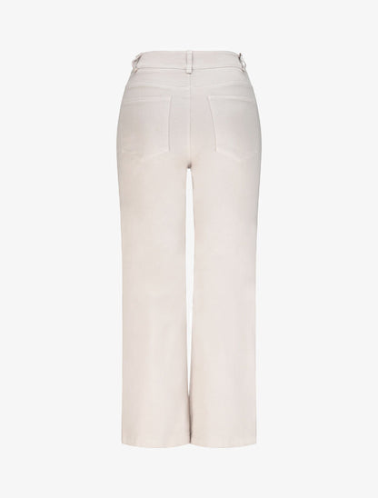 Pantalon 7/8 ample à taille haute - Beige - 2
