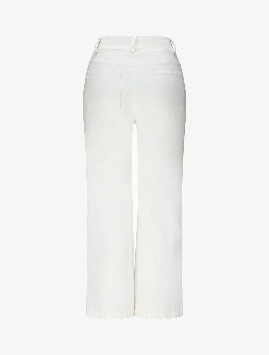 Pantalon 7/8 ample à taille haute - Écru - 2