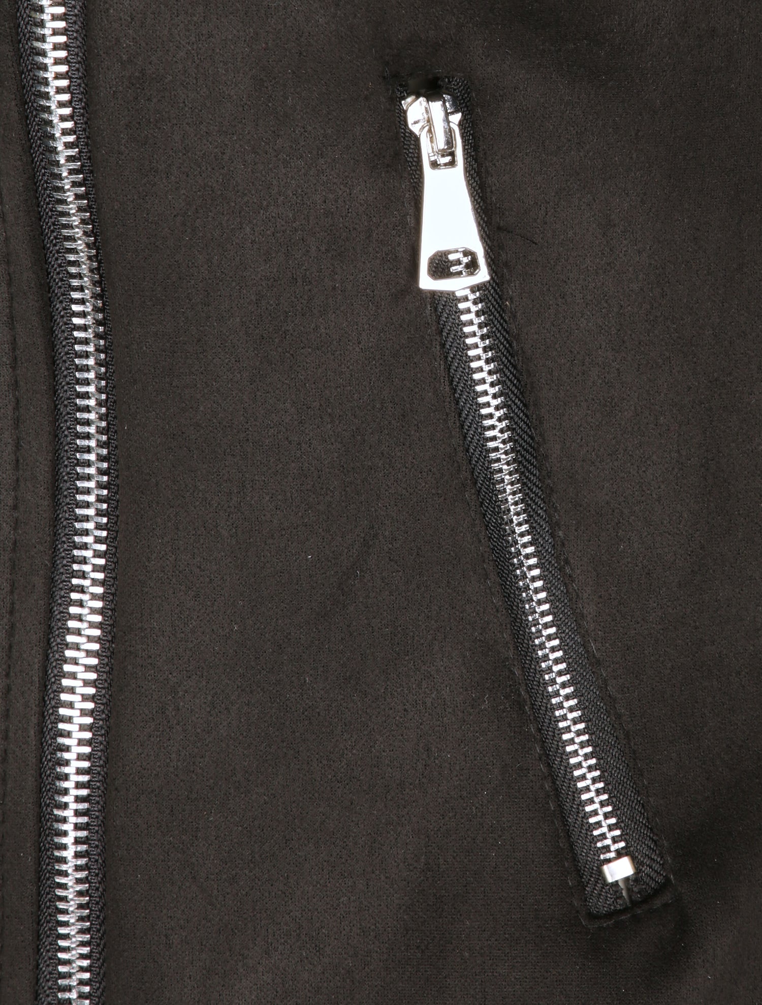 Perfecto droit en suédine poches zippées - Noir - 3