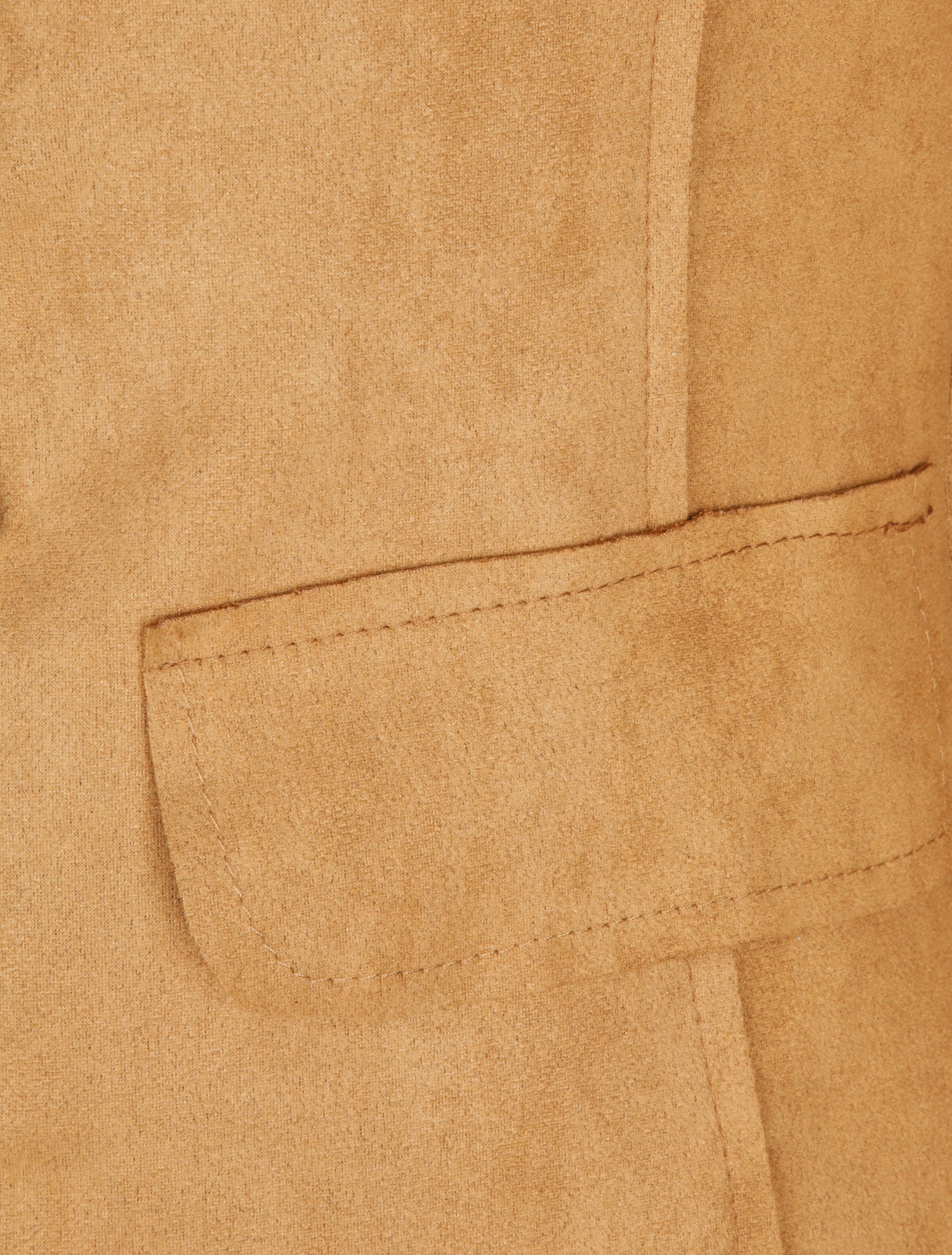 Veste officier cintrée en suédine - Camel - 3