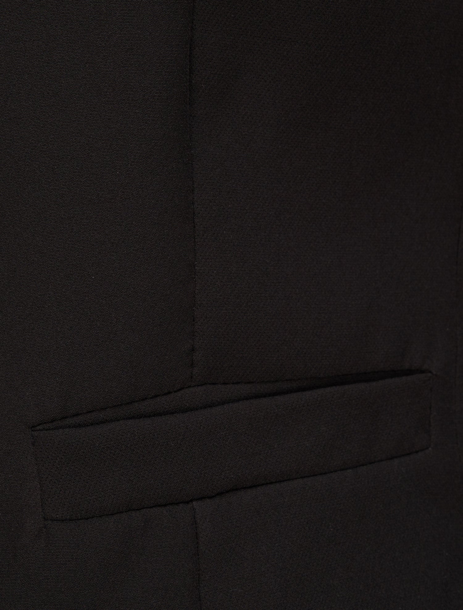 Blazer uni droit - Noir - 3